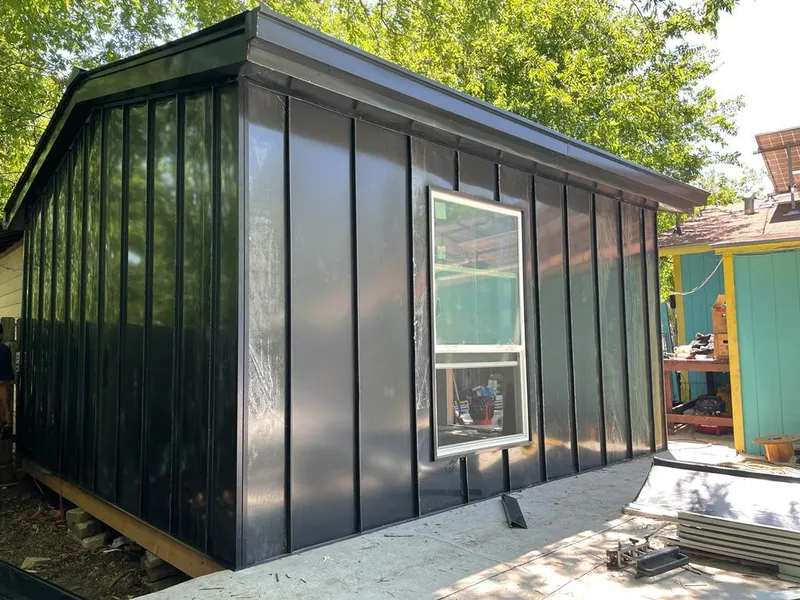 Black standing seam metal wall panels for Metal Roof Installation in Oakbrook